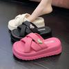 Summer New Thick-soled Soft Leather Slippers Women Wear Cross Soft-soled Beach Shoes Casual Fairy Wind Cool Slippers