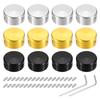 Uxcell 12pcs Foot Switch Toppers Guitar Pedal Button Caps Metal Foot Switch Top Covers Multicolor for Guitar Effect Pedal Buttons In and Silver 3/8"