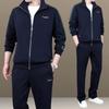Men's Warm Sports Suit Long-sleeved Lined Padded Jacket+ Pants 2-piece Set