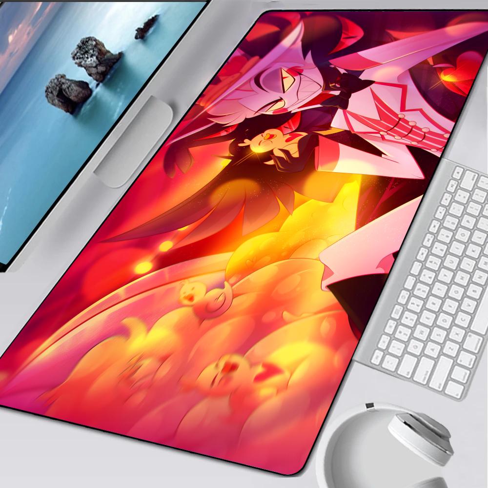 H-Hazbin Мультфильм H-Отель Коврик для мыши Резиновый коврик Ноутбук XXL Коврик для мыши Ноутбук Геймер Компьютерный стол Игровые аксессуары