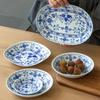 Retro Chinese Style Ceramic Plates High End Hotel Restaurant Pasta Plate Delicious Dishes Fish Plate Unique Household Tableware