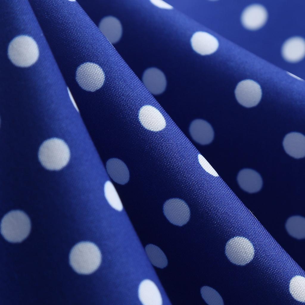 GMXIA Винтажное женское свободное платье с квадратным воротником и короткими рукавами в горошек и принтом на талии