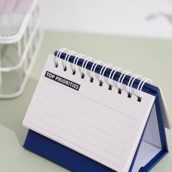 2025 Desk Calendar Flip-top Coil Calendar Schedule Planner To Do List Notepad Time Management Organizer Home Office School Supplies