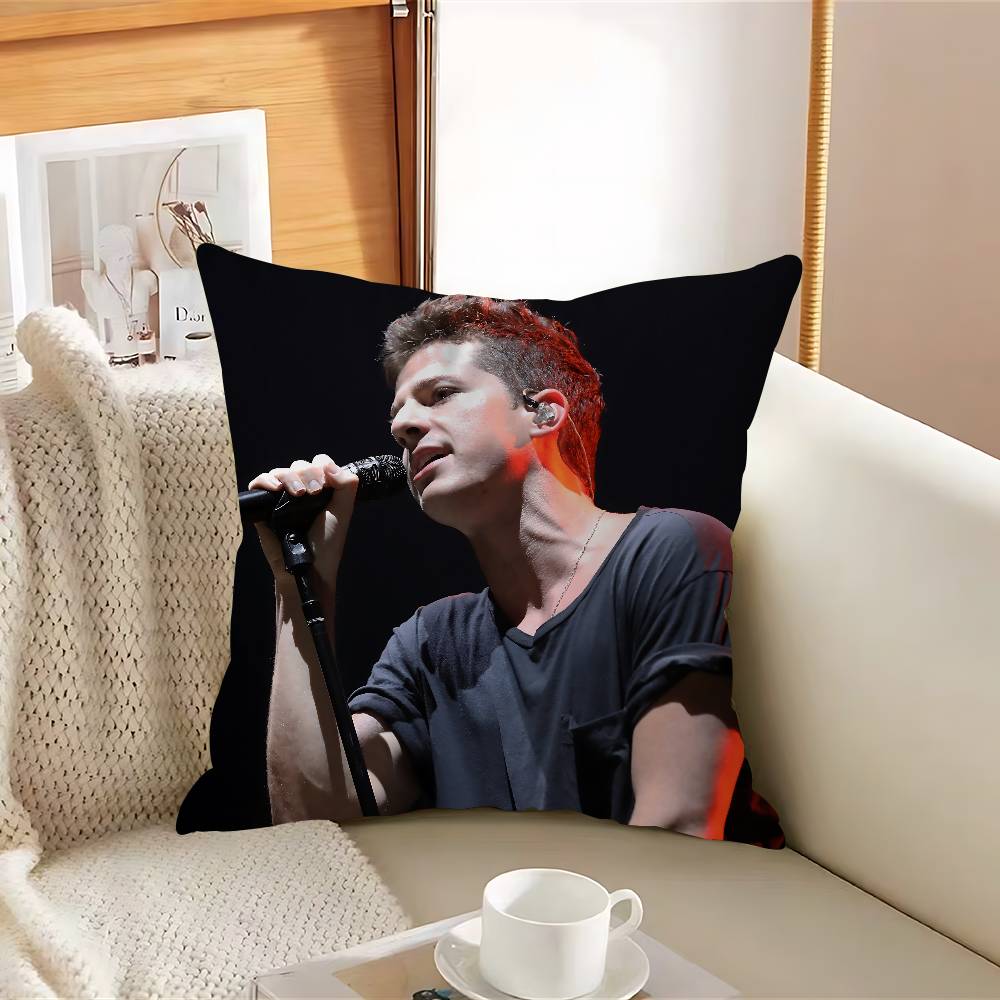 Поп-певец-C-Чарли Пут Наволочка Съемная Моющаяся Наволочка – Всесезонный Мягкий Лен