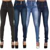 Women Casual Pants High Waist Demin Pencil Pants Slim Jeans