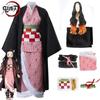 Kamado Nezuko Cosplay Anime Demon Slayer Kimetsu No Yaiba Nezuko Cosplay Costume Wig Nezuko Demon Slayer Costumes Kimono Women