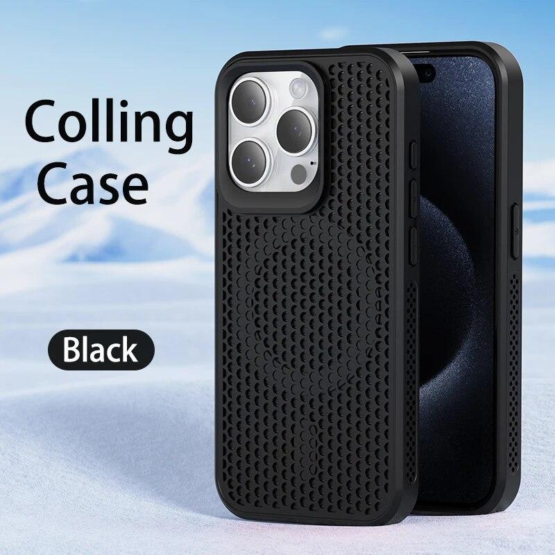 Cooling Heat Dissipation For Magsafe Magnetic Phone Case For iPhone 16 14 15 13 12 11 Pro Max 16 Plus Breathable Grid Hard Cover