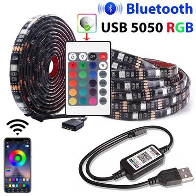 USB светодиодные ленты Bluetooth-совместимые 5050 RGB ИК-управление Led Mural Chambre Гибкая лента с диодной лампой для домашнего ТВ Фоновые светильники