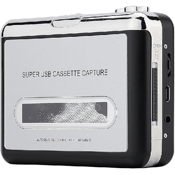 Reshow Cassette Tape Player – Portable Tape Player Audio Cassette to Digital Converter, Compatible with Laptops and Personal Computers Convert