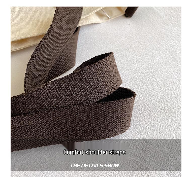 Холщовая сумка-тоут и сумка через плечо большой вместимости в корейском стиле для женщин - Модная студенческая сумка