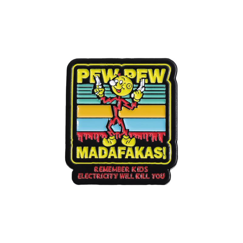 Эмалевая булавка Pew Pew Madafakas с изображением мультяшного кота, утки, лошади, брошь, аксессуары, значок на лацкан рюкзака, украшения в виде животных, подарки для друзей