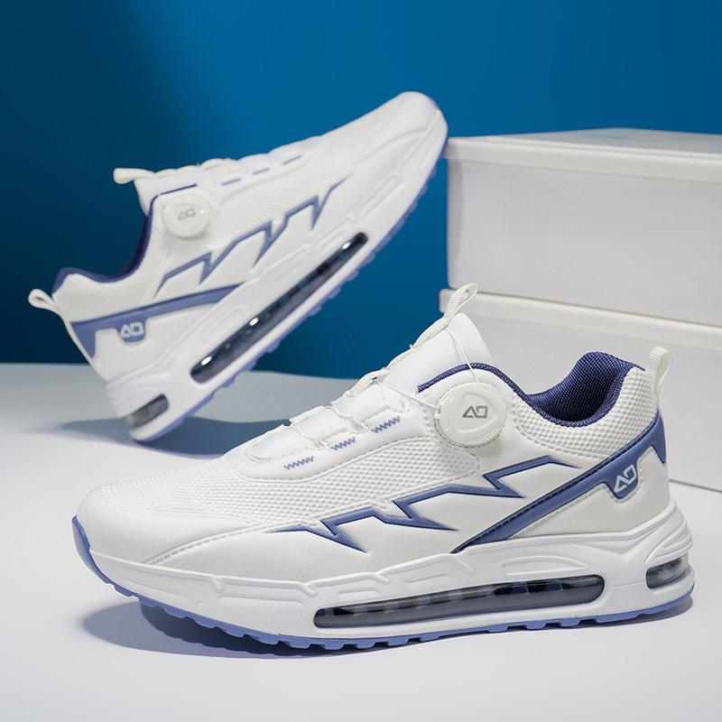 2026 Men's Outdoor Sports Casual Shoes Air Cushion Men's Shoes Large Size 46 Running Shoes Trendy Shoes Rotating Button Men
