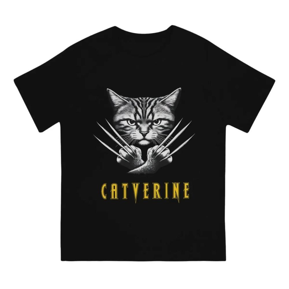 Мужская футболка The Catverine Crazy Tees с коротким рукавом Футболки Deadpool и Wolverine с круглым вырезом Классическая одежда