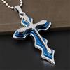 Necklace Chain Cross Pendant Crucifix Stainless Steel Unisex's