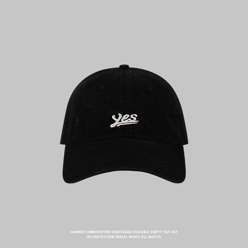 Выстиранная бейсболка с вышивкой и мягким верхом для женщин, осенняя новинка, универсальный солнцезащитный козырек, парная бейсболка