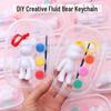 DIY Graffiti Plaster Bear Keychain: Children's Creative Painting Material Kit - White Blank Toy