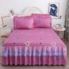 Bed Sheets Flat Lace Bedroom Printing Twin Queen Full Size Nordic Style Skin-friendly Non-slip Princess Adults Mattress Cover