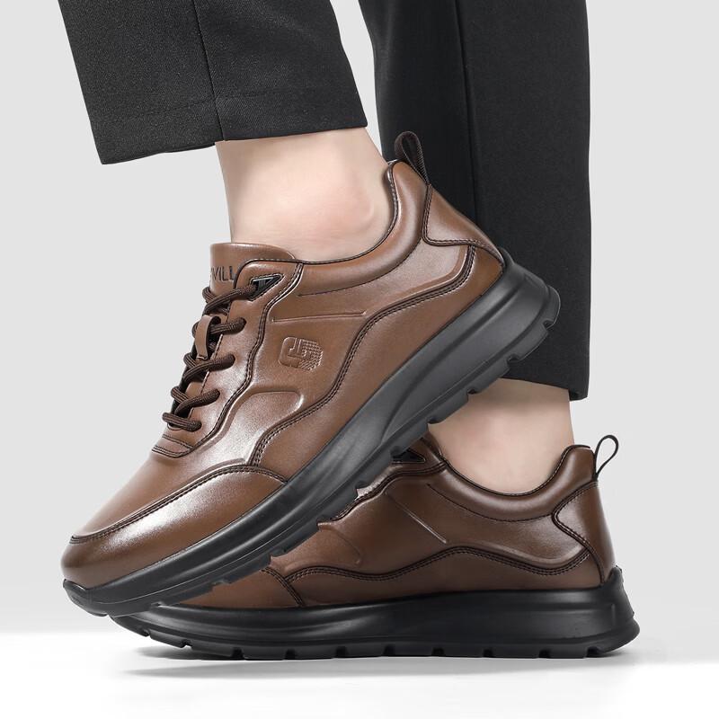 Мужские кожаные туфли в стиле business casual Guizhbu G913