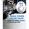 1/4 Inch Safety Chain Hooks, Clevis Slip Hook With Safety Latch, Grade 70 Forged Steel 12,600 Lb For Trailer Truck Transport Tow Winch Hook