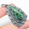 Ruby Zosite Lab-Created Handmade 925 Sterling Silver Jewelry Pendant 2.52" T3y61