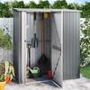 VidaXL Garden Shed Storage Hangar Storage Shelter Tool Shed Outdoor House Grey 180.5x97x209.5 Cm Steel 150904