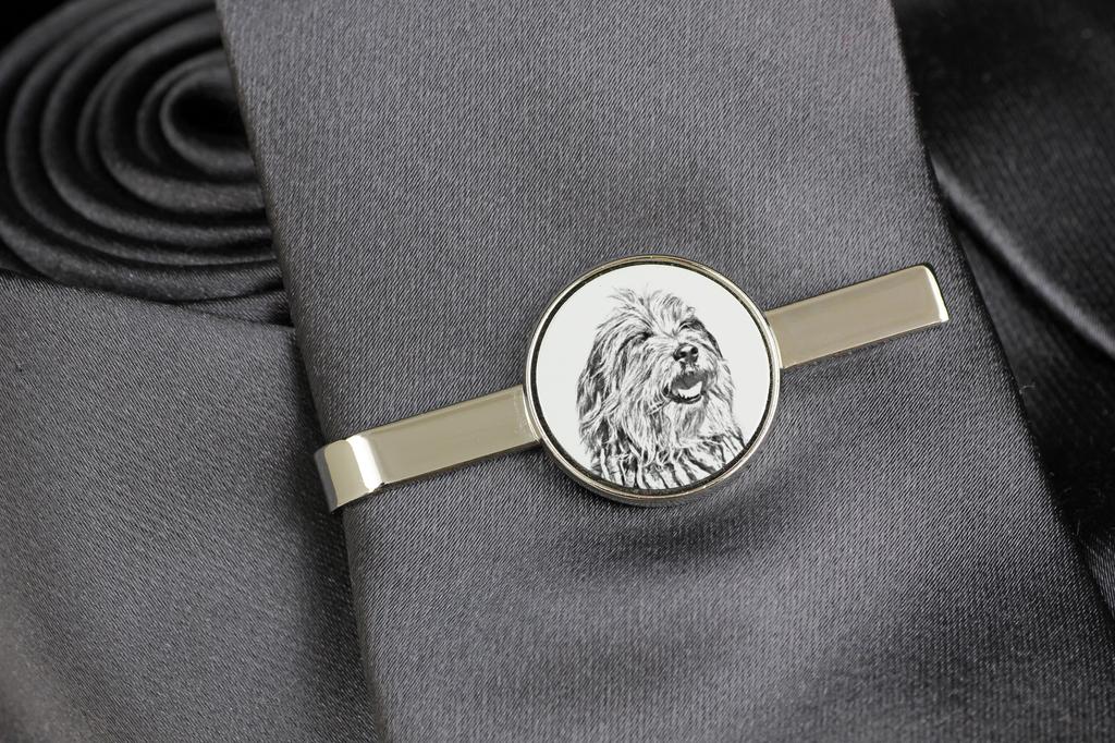 Bergamasco Shepherd Dog, Bergamasco Sheepdog - tie clip with a dog, personalized tie clip, a unique gift for a man from the Art-Dog brand