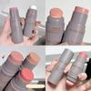 Double-ended Blush Lipstick Stick Multi-purpose Lasting Brightening Lips Cheek Balm Sponge Facial Blusher Girls Korean Cosmetics