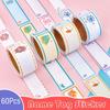 60Pcs/Roll Cartoon Name Sticker Self-adhesive Tag Sticker Portable Labels Sticker