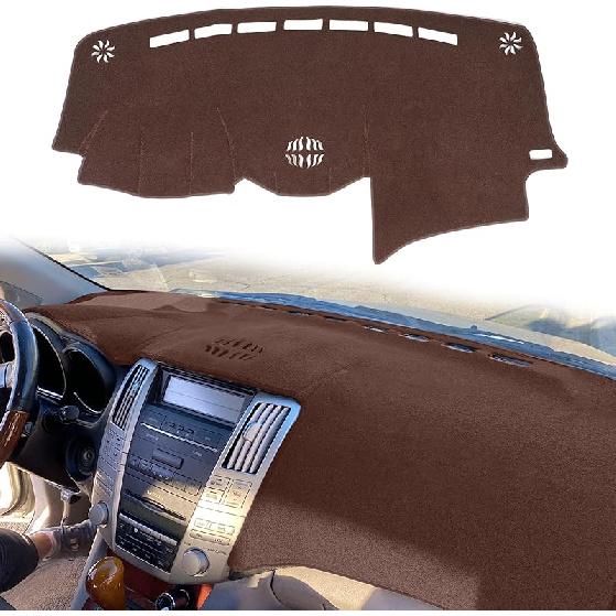 Накладка на приборную панель Подходит для 2004-2006 Lexus RX330, 2007-2009 RX350, 2006-2008 RX400H, Коврик-накладка на приборную панель с отверстиями для центрального динамика(бежевый)