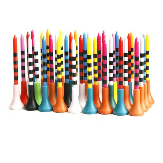 10 шт. Гольф Ти Полосатый Наконечник с Низким Сопротивлением Увеличение Дальности Полета Стабилизация Практика Тренировка Держатель для Гольф Мяча Тренировка Гольфа