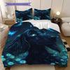 Black Dog Pattern Bedding Quilt Set Quilt Cover Pillowcase Home Decoration Birthday Gift (1 * duvet cover + 2 * pillowcase, without core)