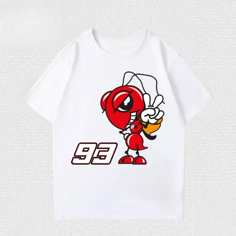 2025 Summer New MOTO93 Men Marquez Motorcycle Memorial T-Shirt Racing Suit Motorcycle Suit Cotton Short-sleeved Unseix T-shirt