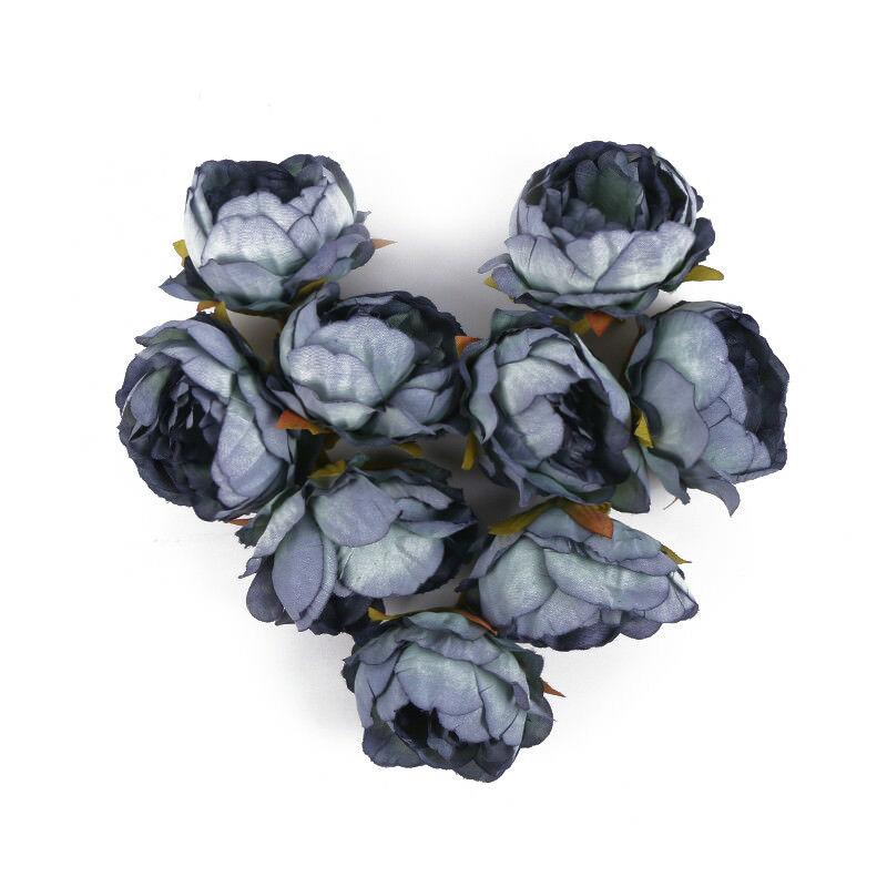 10Pcs Artificial Rose Heads Artificial Silk Flowers for Wedding Home Party Birthday Cake Decoration DIY Wreath Fake Flower Decor