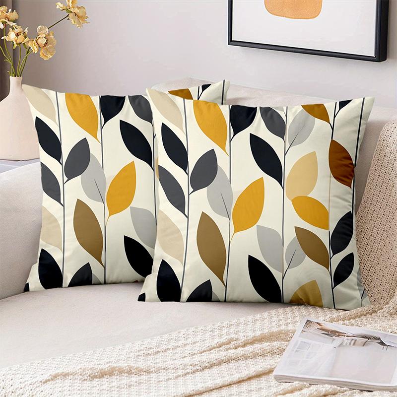 1 Pieces Modern Leaf Pattern Throw Pillow Cushions Set Polyester pillowcase, sofa decorative cushion cov Headboard Pillow