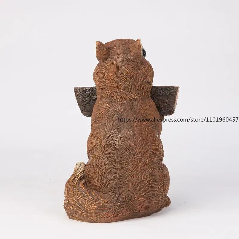 Creative Key Sundries Storage Tray Home Living Room Shoe Cabinet Ornaments European Squirrel Storage Home Decorations