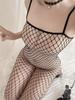 Seductive Halter Fishnet Bodystocking Sleeveless Open Crotch Mesh Body Suit for Women Lingerie and Underwear Halloween Costumes