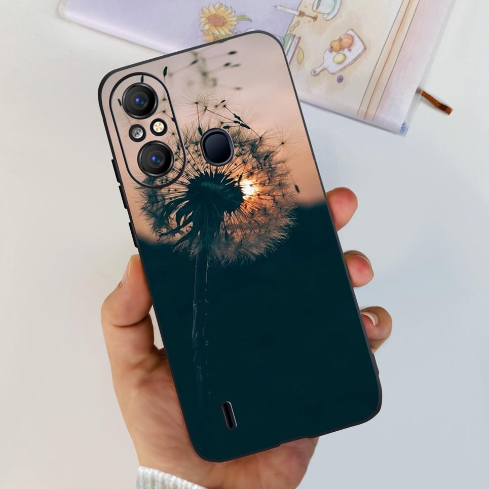 For ITEL A58 ITEL A49 Back Cover Jelly Stylish Beauty Pattern Printed Phone Case For ItelA48 A 49 Soft Black Matte Silicone Etui