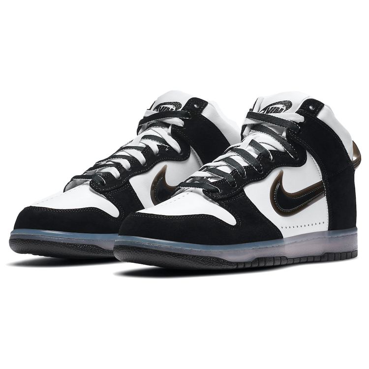 Slam Jam x Nike Dunk High Black Унисекс Кроссовки Белые Прозрачные DA1639-101