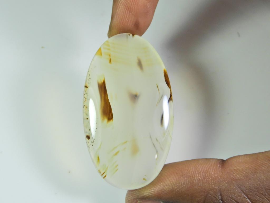 68Cts. Натуральный камень агат Монтана овальный кабошон россыпью драгоценный камень 28X49X06 мм ET-351