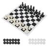 2 in 1 Travel Board Games Set Portable Chess and Checkers Set for Kids and Adults