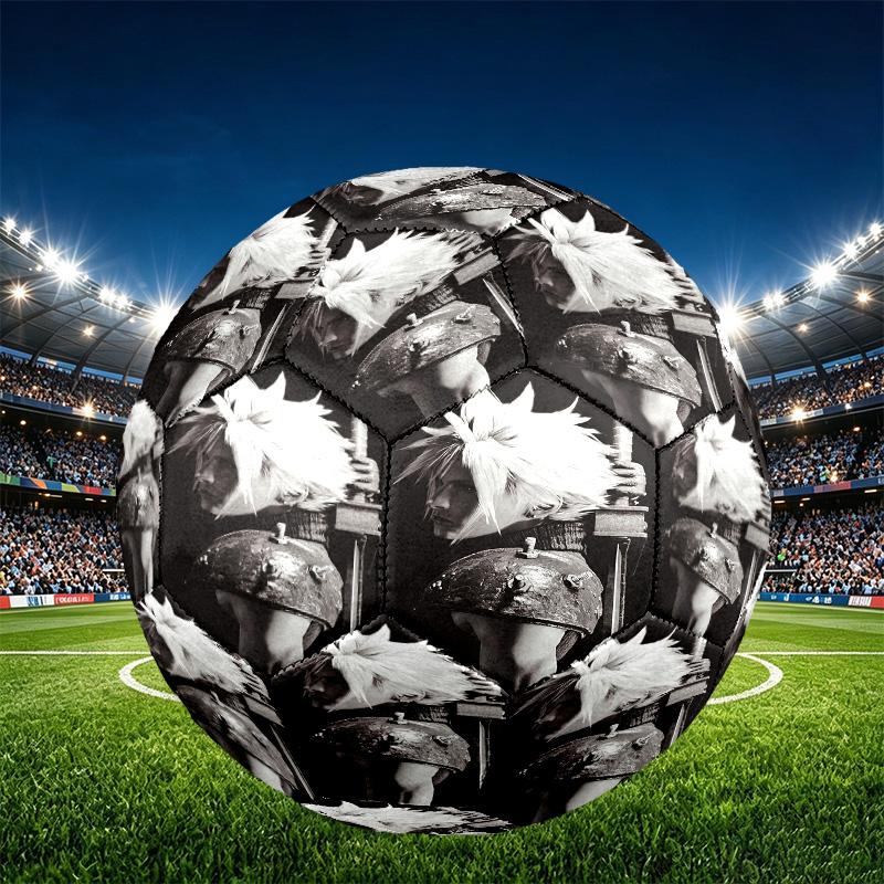 Final Fantasy Print Size 5 Soccer Ball, PU Wear Resistant Football for Match Training and Daily Practice, Birthday Gift for Soccer Fans