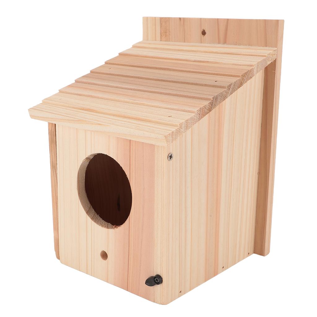 Wooden Bird House Outside Outdoor with Standing Pole for Breeding Pendant Decoration
