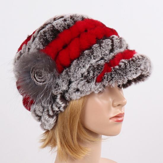 Вязаные шапки из натурального меха кролика рекса для женщин, зимняя теплая шапка из 100% натурального меха кролика рекс, русская женская меховая шапка