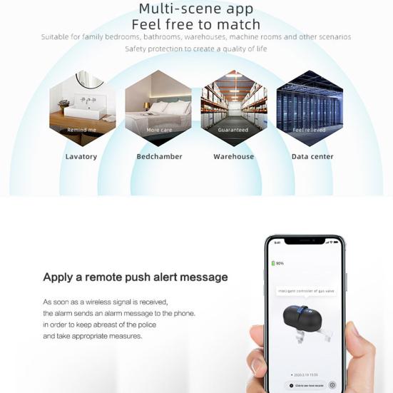 Gas Valve Controller Voice Command Control-Valve Long Lasting Wireless Smart Wi-Fi Gas Valve Controller Set for Home
