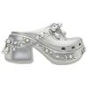 Crocs Siren Clog Simone Rocha Spiked Silver Women Sneakers 210646-041
