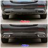 Для Mercedes Benz C Class W206 C200 C220 C260 C300 2024 2024 Автомобильный глушитель, хвостовая часть, выхлопная труба, задняя крышка, отделка, стильный ремонт