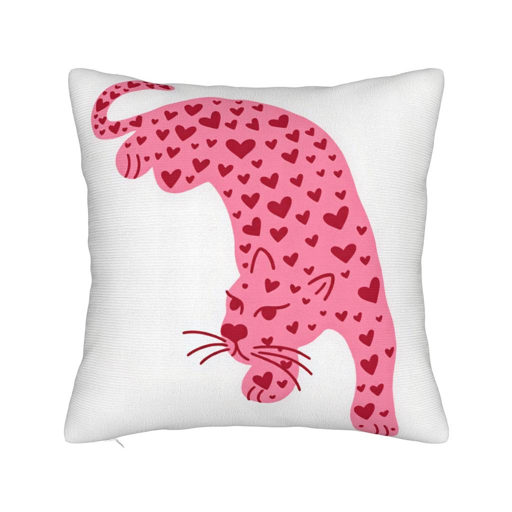 Pillow Cover Pink Black Leopard Duo Lying Sitting Morden Pillow Case For Chair Sofa Home Decor Pillowcases