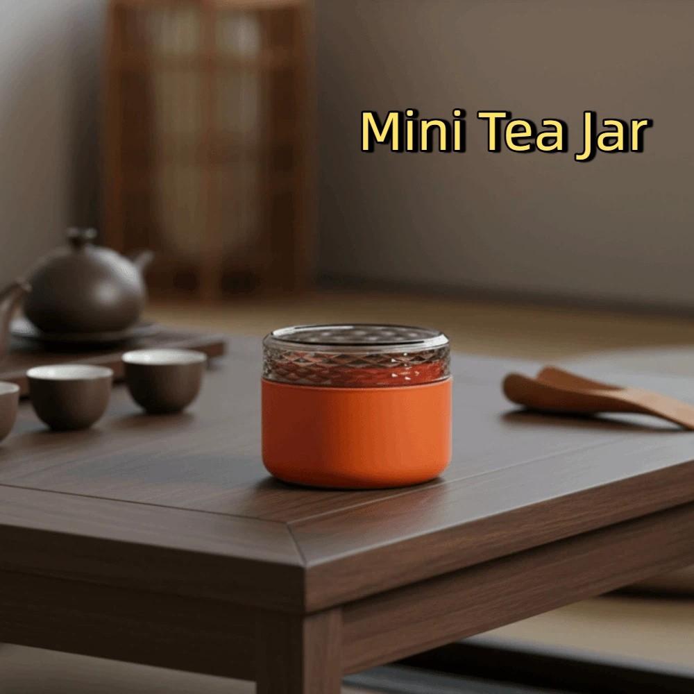 2PCS Tinplate Tea Packaging Cans Acrylic Lid Empty Tea Tin Can Durable Mini Tea Jar  Food Storage
