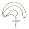 Inlaid Zirconia Cross Necklace For Men, Trendy And Personalized Fashion Accessory Gift