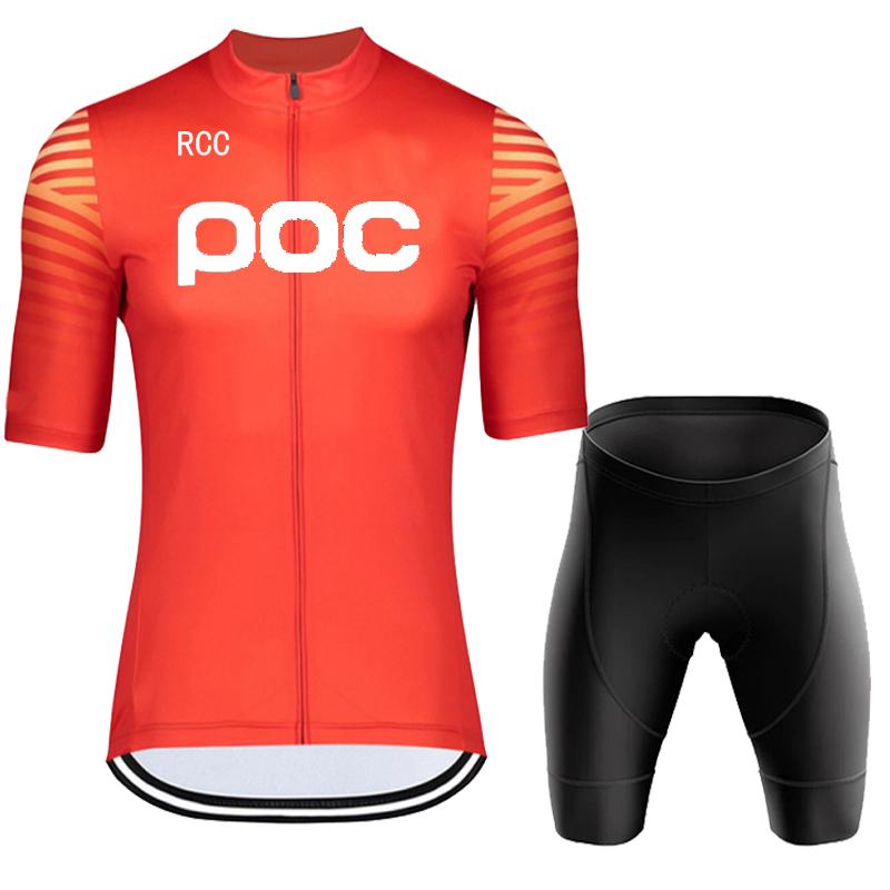 Rcc Poc Cycling Jersey Set Zomer Heren Fietskleding Mountainbike Kleding Mtb Fiets Rijkleding Fietspak